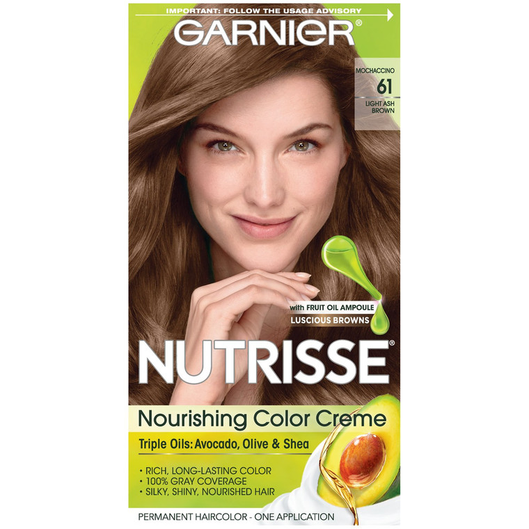Garnier Nutrisse Hair Color, 61 Light Ash Brown