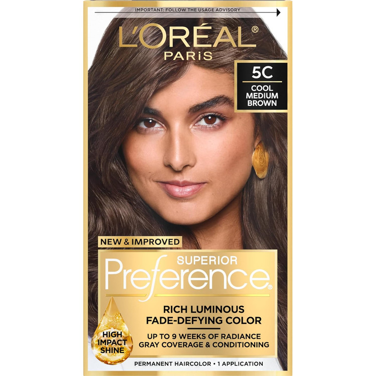 Loreal Paris Hair Color, 5C Cool Medium Brown