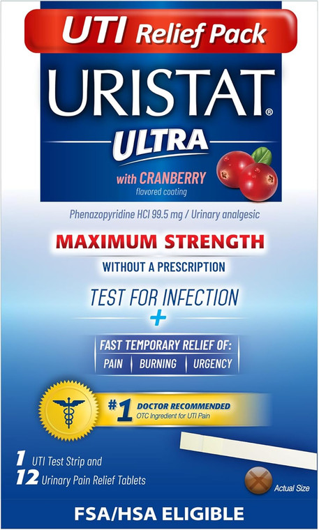 Uristat Urinary Relief Kit Cranberry, 12count