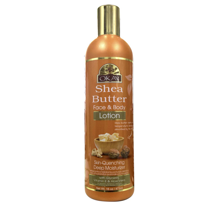 OKAY Shea Butter Hand & Body Lotion, 16 oz