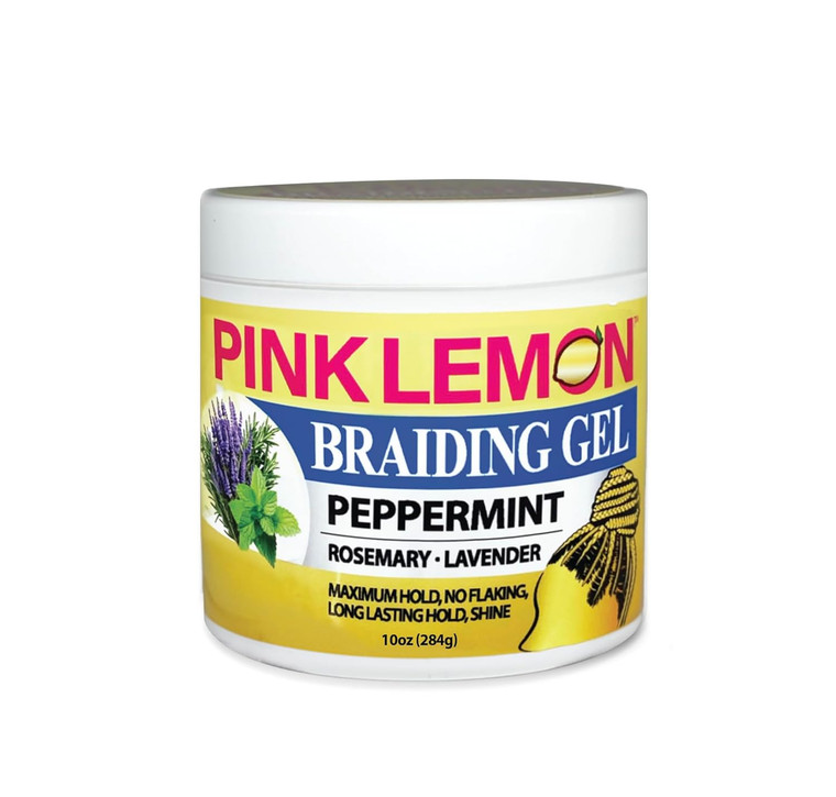 PINK LEMON Braiding Gel Peppermint, 10 OZ