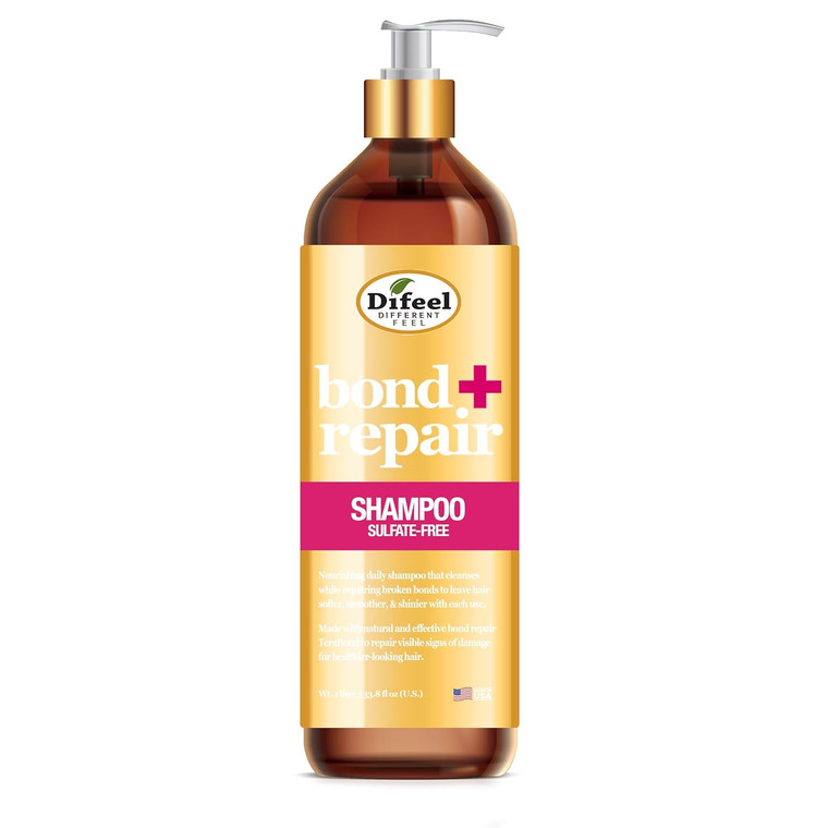 Difeel Bond & Repair Sulfate Free Shampoo, 33.8 oz
