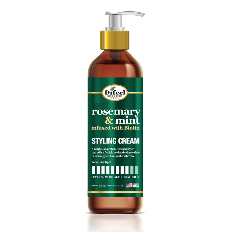Difeel Rosemary and Mint Biotin Styling Cream, 12 oz.