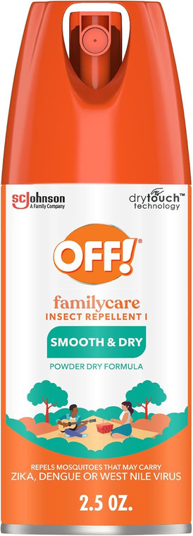 OFF Family Care Travel Size Mosquito Aerosol, 2.5oz