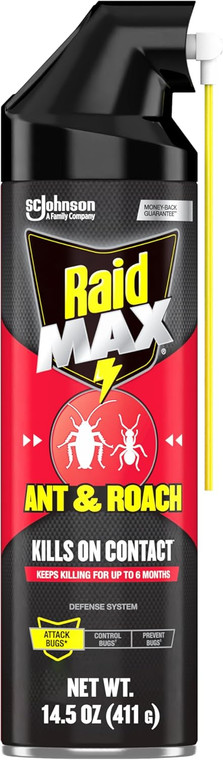 Raid Max Ant & Roach Spray, 14.5oz