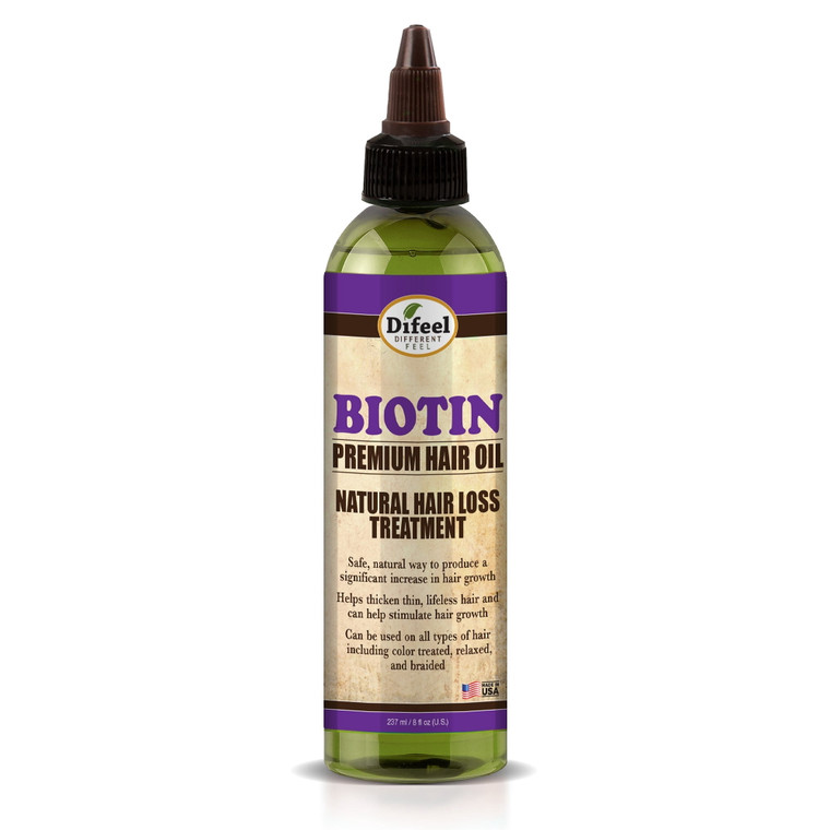 Difeel Biotin Premium Natural Hair Oil, 8 oz