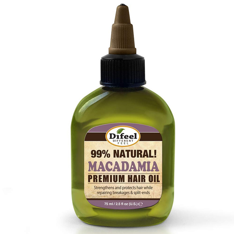 Difeel Premium Mega Care Natural Hair Oil Macadamia Oil, 2.5 OZ