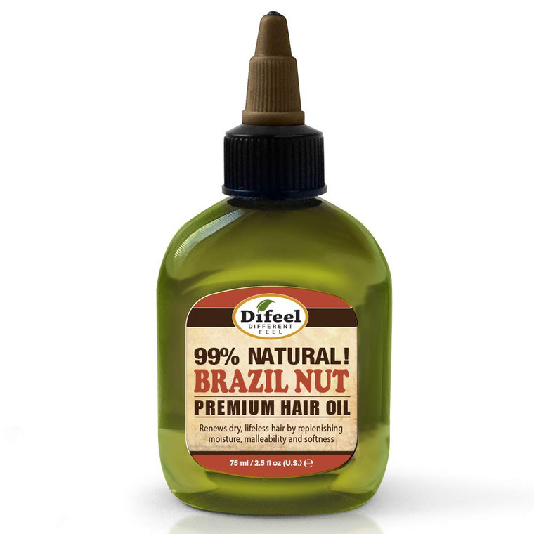 Difeel Premium Natural Deep Conditioning Hair Oil Brazil Nut Oil, 2.5 oz