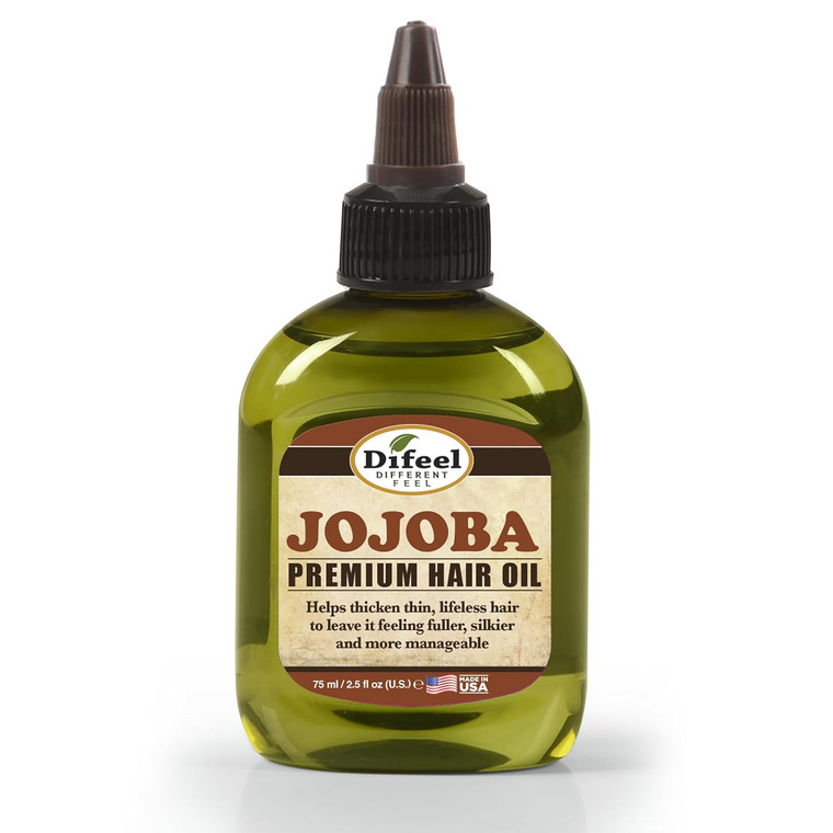 Difeel Premium Natural Hair Oil Jojoba Oil, 2.5 oz