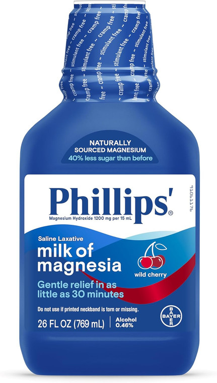 Phillips Milk of Magnesia Wild Cherry, 12oz
