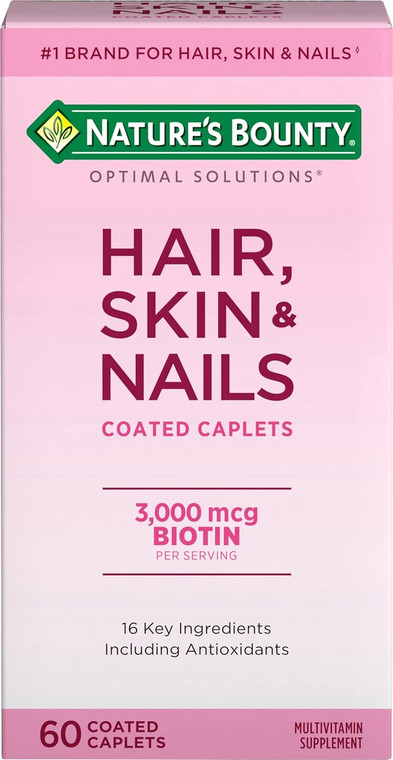 Nature's Bounty Optimal Solutions Hair, Skin & Nails, 60count