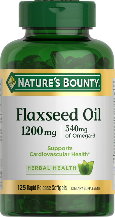 Nature's Bounty Flaxseed and Omega-3, 125count