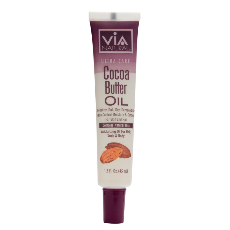 Via Natural Ultra Care Cocoa Butter Hair Oil, 1.5 Oz
