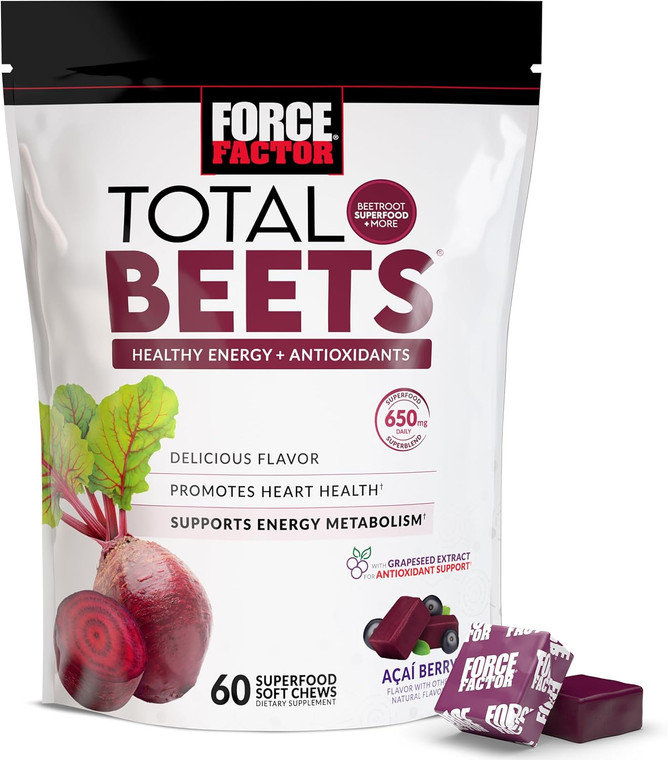 Force Factor Total Beets Soft Chews, 60count