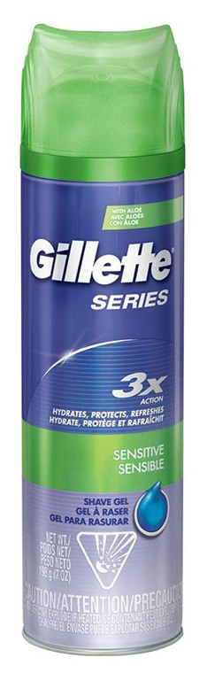 Gillette Series 3X Shave Gel Sensitive,7oz
