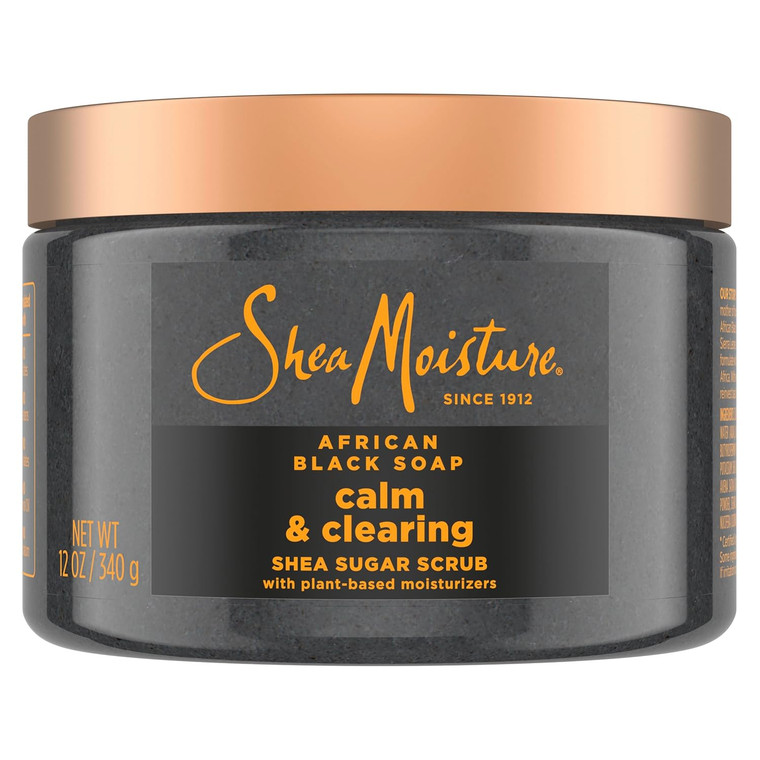 SheaMoisture Sugar Body Scrub African Black Soap, 12 OZ
