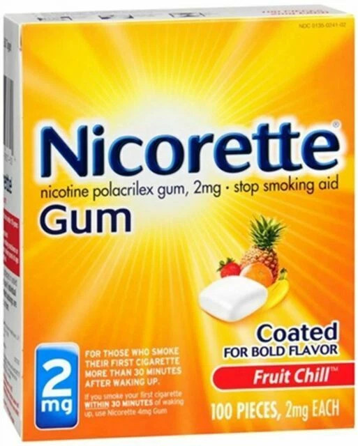 Nicorette Fruit Chill 2mg Gum, 100count