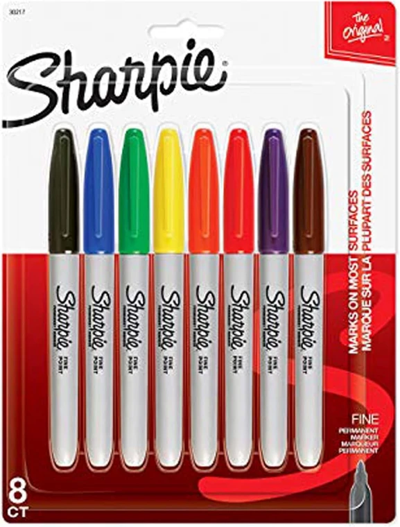 Sharpie Permanent Marker Fine Point 8 Count