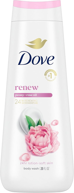 Dove Body Wash Renew Peony & Rose Oil, 20oz