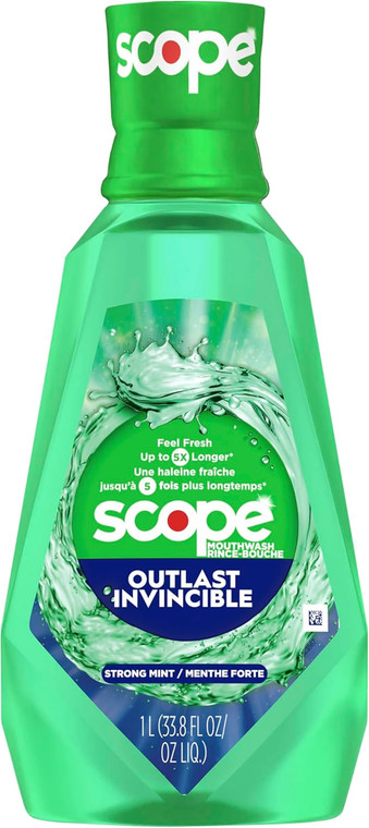 Crest Scope Outlast Mouthwash Fresh Mint, 33.8oz