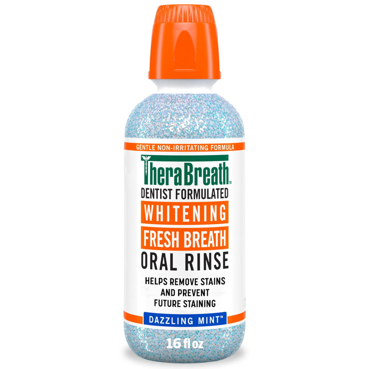 TheraBreath Whitening Alcohol-Free Mouthwash, 16oz