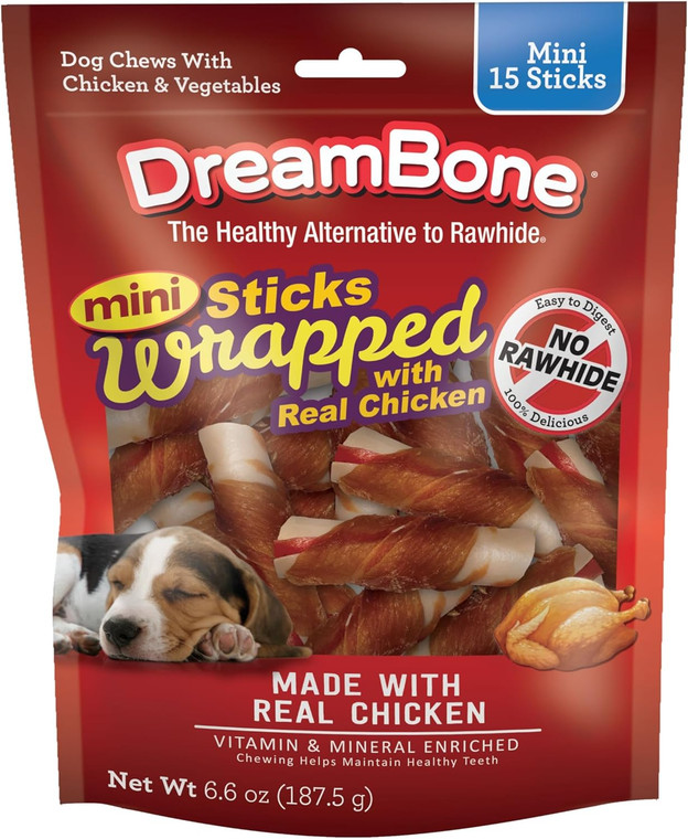 DreamBone Mini Chicken-Wrapped Chews, 15count