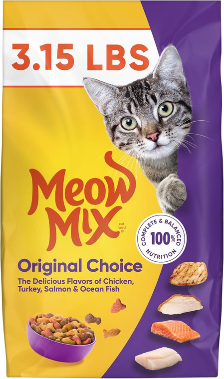 Meow Mix Original Choice Dry Cat Food, 3.15lb