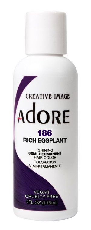 Adore Semi-Permanent Haircolor #186 Rich Eggplant 4Oz