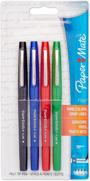 Paper Mate Flair Assorted Ink Colors, 4count