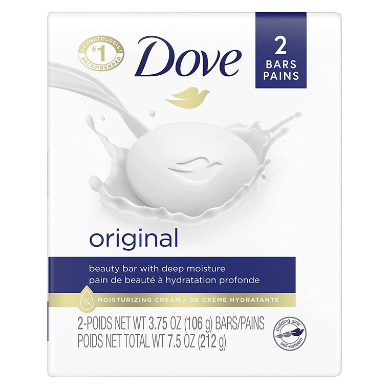 Dove Beauty Bar White, 3.75oz, 2count