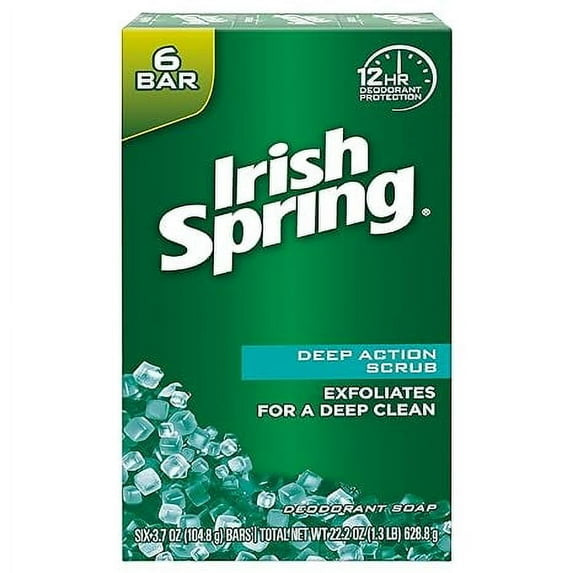 Irish Spring Blast Moisturizing Bar Soap, 6count, 3.7oz
