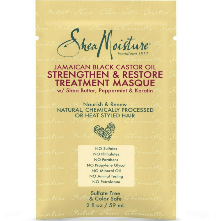 Shea Moisture Jamaican Black Castor Oil Strengthen & Restore Treatment Masque, 2 oz