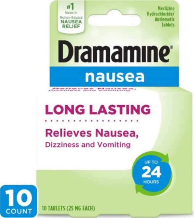 Dramamine Long Lasting Nausea Tablets, 10count