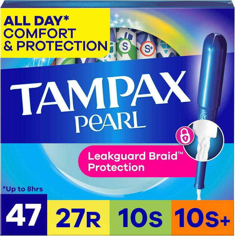 Tampax Pearl Tampons Unscented, 47count