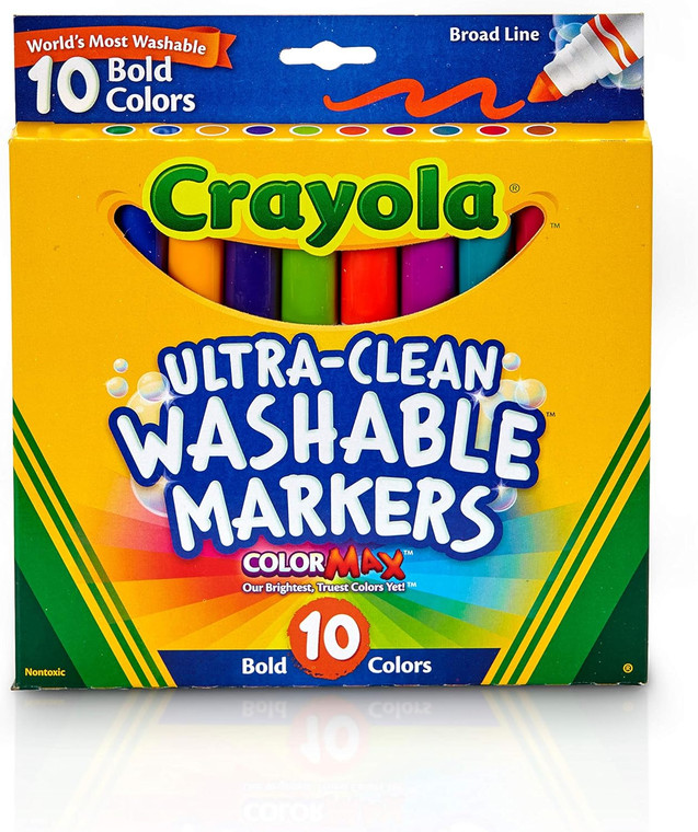 Crayola Ultraclean Bold Markers, 10count