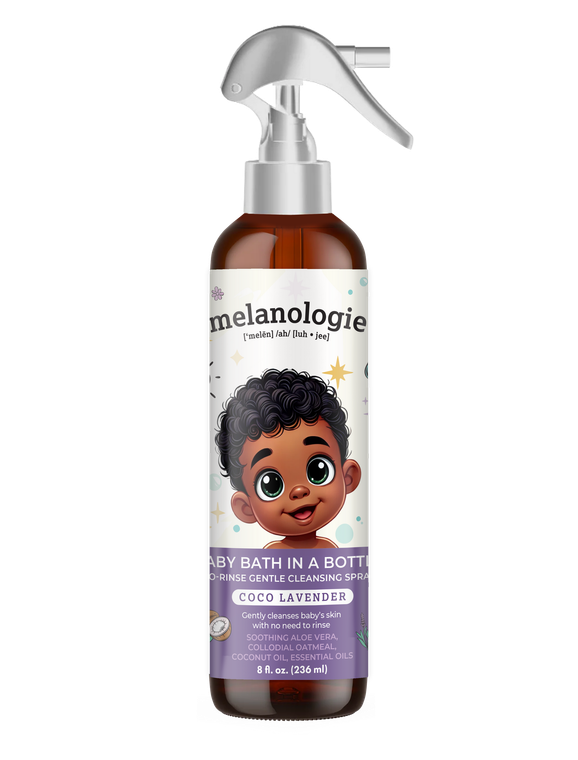 Baby Bath in a Bottle No Rinse Gentle Cleansing Spray Coco-Lavender, 8 OZ