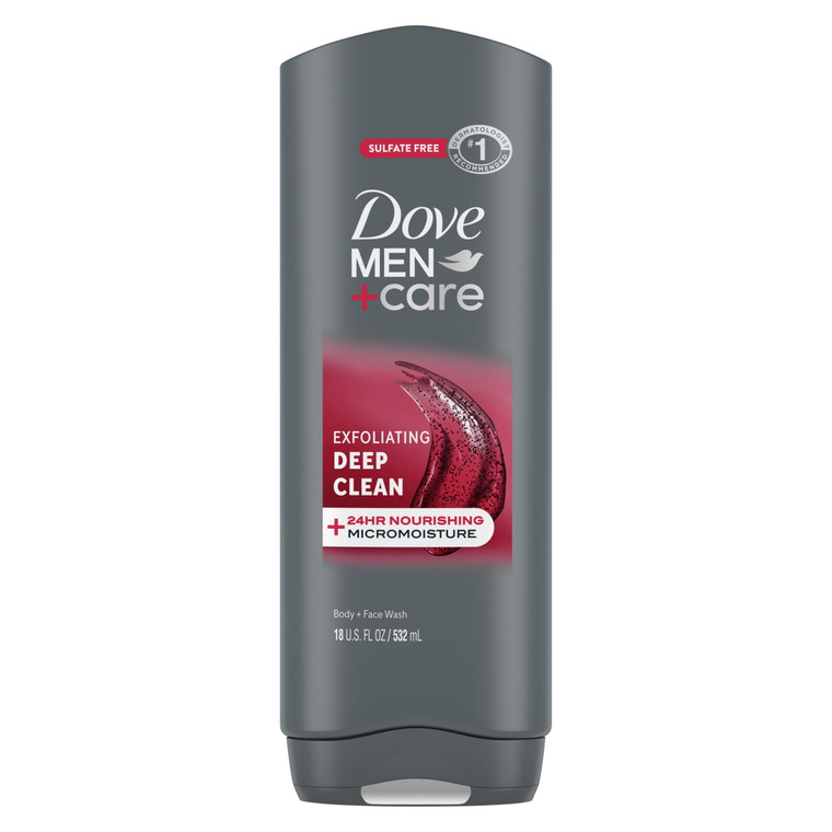 Dove Men+Care Body and Face Wash Deep Clean, 18 oz