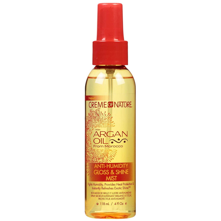 Creme Of Nature Argan Oil Anti Humidity Gloss Shine Mist, 4 Oz