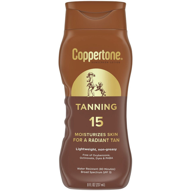 Coppertone Tanning Sunscreen Lotion, SPF 15, 8oz