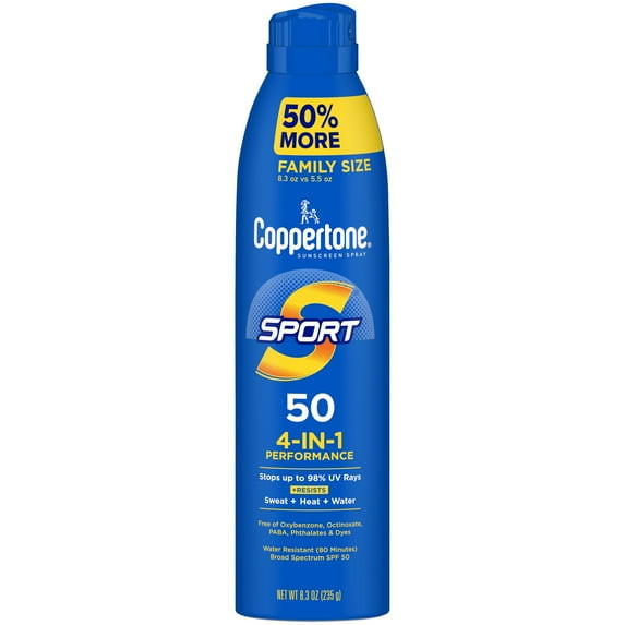 Coppertone Sport Sunscreen Spray, SPF 50,  8.3oz