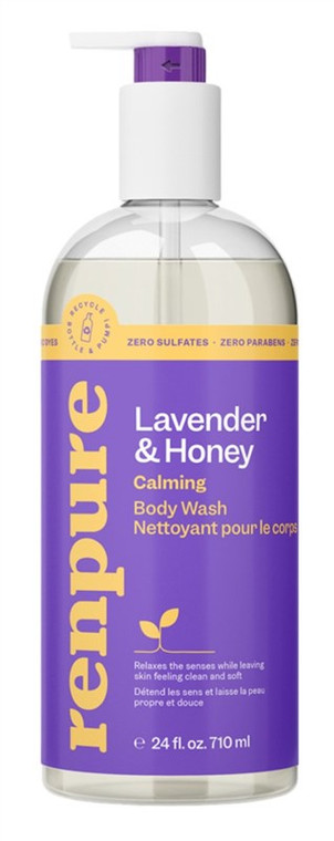 Renpure Body Wash Lavender Honey Calming 24Oz