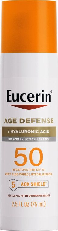 Eucerin Sun Age Defense Face Sunscreen Lotion, SPF 50, 2.5oz