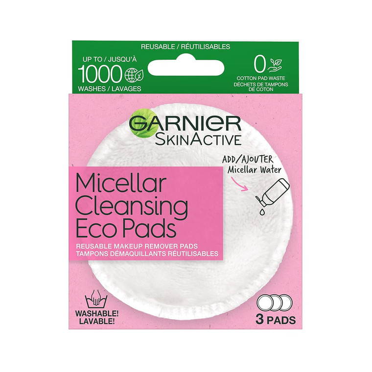 Garnier Reusable Micellar Cleansing Eco Pads, 3count