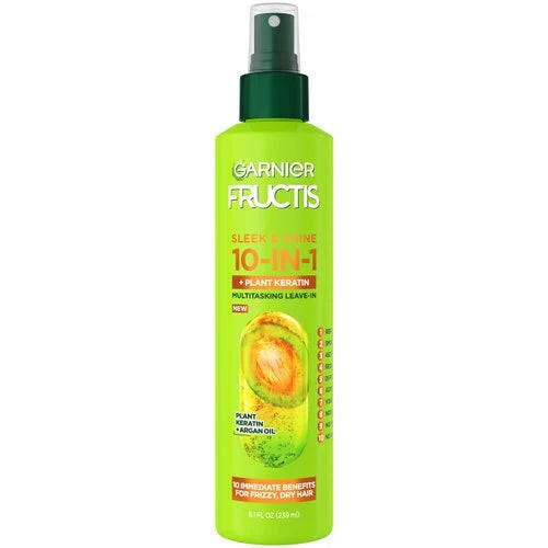 Garnier Fructis Sleek & Shine 10-in-1 Leave-In Spray, 8.1oz