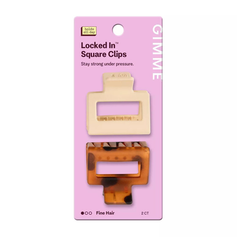 Gimme Locked In Fine Claw Clip, Assorted, 2count