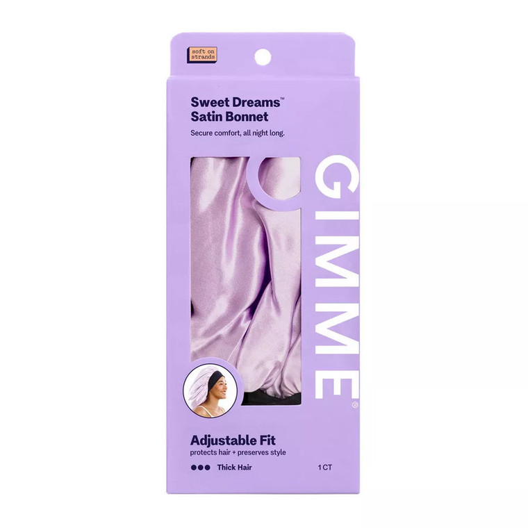 Gimme Sweet Dreams Satin Bonnet Thick Hair, Assorted