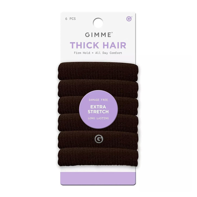 Gimme Thick Hair Extra Stretch Hair Bands, Assorted, 6count