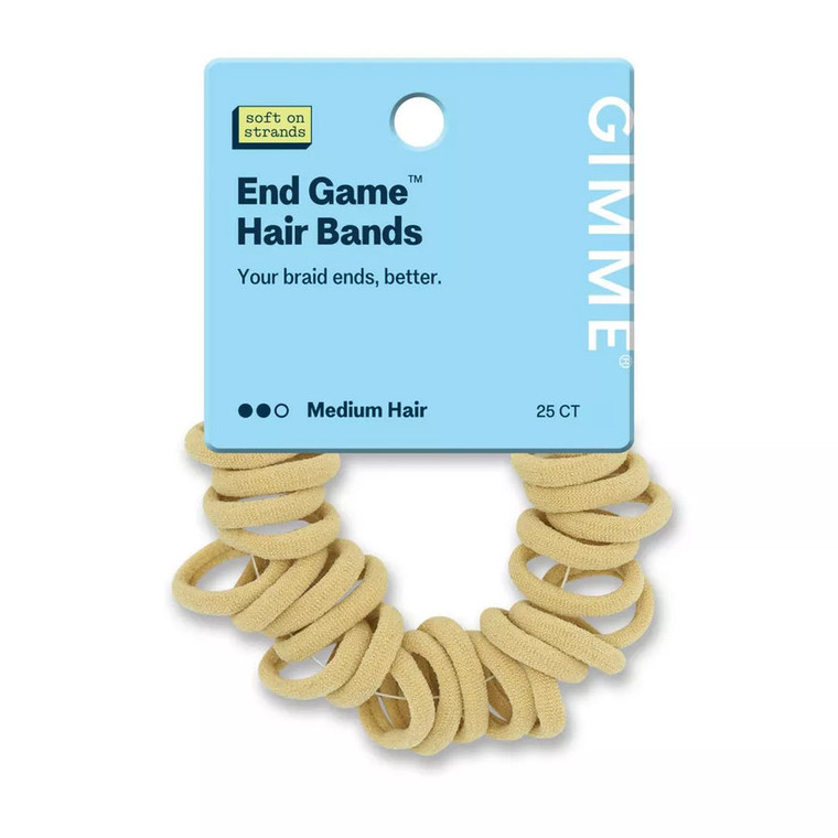 Gimme End Game Hair Bands Medium Hair, Assorted, 25count