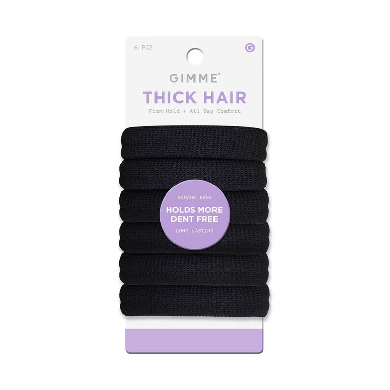 Gimme Thick Hair Firm Hold Hair Bands, Assorted, 6count