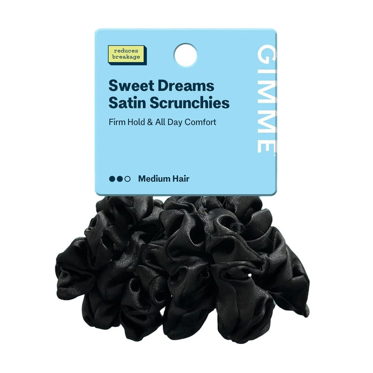 Gimme Sweet Dreams Satin Scrunchies, Assorted, 6count